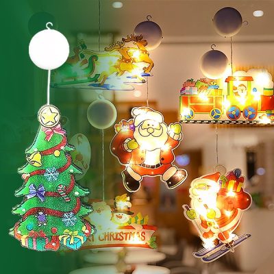 Vánoční závěsné světlo do okna (4ks) | MERRYLIGHTS