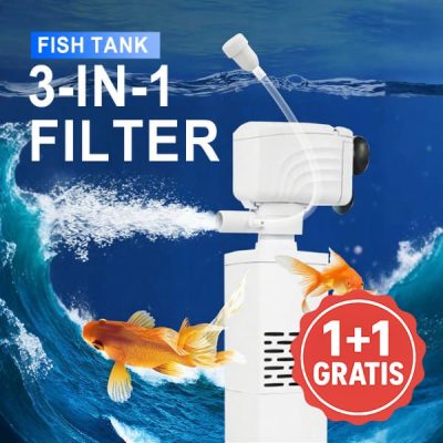 Tichý akvarijní filtr - 3 v 1, 650 L/h | FILTPRO 1+1 ZDARMA